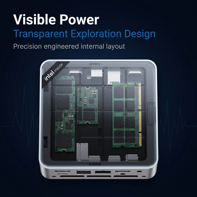 Customize LOGO Mini PCs Intel Tiger Lake Gold 7505U Mini PC with 16GB DDR4 Memory and Windows 11 System High-end Mini Computer