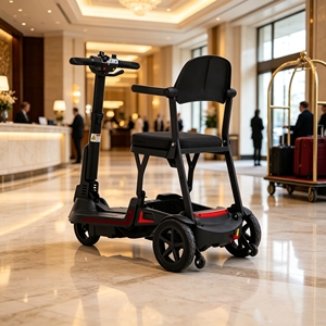 Scooter de mobilité à trois roues pour seniors, 14 kg, prix abordable, ultra-léger, pliable rapidement, compact, pour les voyages et l'extérieur, moteur 270W, double batterie - Product Image 6