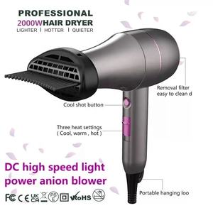 <span class=keywords><strong>Secador</strong></span> de pelo iónico de 2000W, fuerte viento frío y caliente, protección contra sobrecalentamiento, boquilla de Peine de aire, cuidado del cabello de iones negativos para hoteles y hogares - Product Image 5
