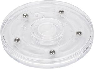 Organizador de tocadiscos <span class=keywords><strong>Lazy</strong></span> <span class=keywords><strong>Susan</strong></span> de acrílico de 3 pulgadas, Base de exhibición giratoria, acrílico blanco para estante de especias, mesa, pastel, cocina - Product Image 2