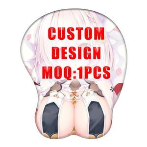 Giảm Giá Hấp Dẫn Miếng Lót Chuột Boob Bằng Silicon 3D Thiết Kế Hoạt Hình Cho Nam Tùy Chỉnh Có Đệm Tựa Cổ Tay Ngực - Product Image 3