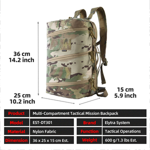 Mochila Táctica <span class=keywords><strong>Elytra</strong></span> System Four Cells Mission, Arnés Cómodo TCCC, Ligera, con Cierre, Capacidad de 20-36L, Compatible con Placas - Product Image 6