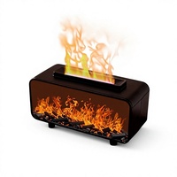 Diffuseur d'arômes et humidificateur silencieux à flamme de cheminée simulée, pulvérisateur de parfum automatique pour la maison et la chambre