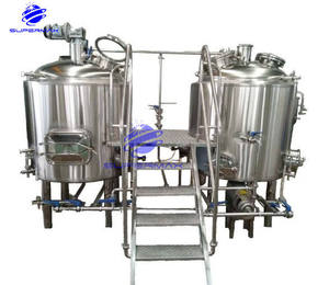 Équipement de brassage de bière miniature 300 litres, 500 litres, 3000 litres, système de micro-brasserie, usine de fabrication, pompe, contrôle PLC, SUS304 - Product Image 1
