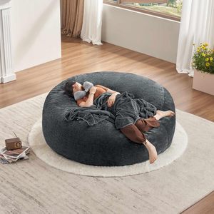 Saco de grasa extra grande relajante de terciopelo precargado Super Big Giant Memory Foam Xl Bean Bag Chair Fluffy Lazy Sofa <span class=keywords><strong>Beanbag</strong></span> para adultos - Product Image 2