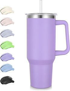 40oz Eco-Friendly Customizable Stainless Steel Insulated Travel Mug Tumblers with Handle Straws <b>Double</b> <b>Wall</b> Vacuum Sealed Cup - Product Image 1
