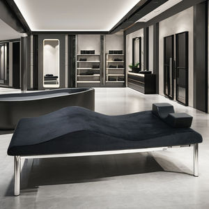 Colchón curvo y moderno al por mayor, muebles de salón de belleza para pestañas, cama de terciopelo de espuma viscoelástica Premium, masaje cómodo - Product Image 3