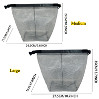 Sac de maquillage ouvert imperméable avec fermeture à pression, grande pochette de rangement cosmétique portable, poignée souple, idéal pour les voyages, la douche, la salle de sport, la plage
