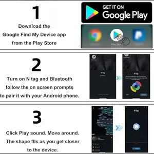 UWB 블루투스 스마트 트래커 내비게이션 및 안드로이드 호환 키 가방 찾기 플라스틱 소재 구글 파인드 허브 앱 - Product Image 4