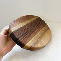 Assiettes en acacia naturel, taille personnalisée, plateau de service ovale en bois, planche de service alimentaire avec logo personnalisé, OEM et ODM bienvenus