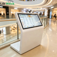 Pantalla LCD Interactiva de Autoservicio con Pantalla Táctil Capacitiva de 43 Pulgadas con Sistema Operativo Android Windows en Forma de L para Aeropuertos y Centros Comerciales