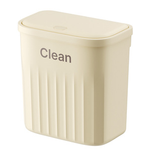 Clean Wall Mounted Trash Can 29cm Large Opening Flip Lid Indoor Use - Product Image 2
