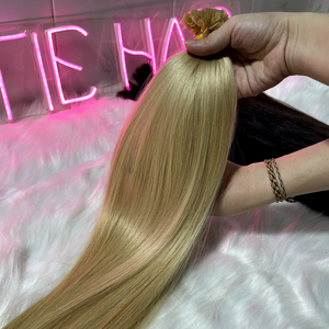 100% extensions de cheveux humains vierges Remy U Tip kératine collée pleine cuticule naturelle droite cheveux soyeux - Product Image 4