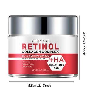 Crème au collagène au rétinol Crème raffermissante et hydratante pour le visage avec vitamine A, B, C et E, acide hyaluronique - Product Image 4