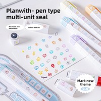 Planwith Mark – Ensemble de tampons multi-usages en plastique, tampons mignons style Instagram pour la planification et le journalisation, idéaux pour l'embellissement de carnets et le fan-art
