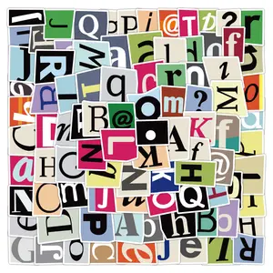 ZY1829C 100Pcs English Letters Stickers Die Cut Vinyl Decorative Laptop Skateboard Cellphone Luggage Guitar Graffiti Art Sticker