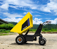 Antspower 2026 Dumper Elettrico a Batteria Capacità 500kg Carrello Ribaltabile a Quattro Ruote per Edilizia e Giardinaggio