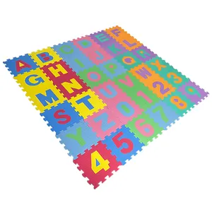 无毒字母和数字EVA地砖彩色儿童泡沫拼图游戏垫，36件/套