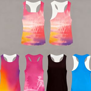 Premium Featherlight Knitted Breathable Airflow Mesh Marathon Tank Top Unisex Custom <b>Running</b> Quick-Drying <b>Singlet</b> - Product Image 4