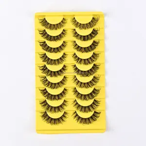 Wholesale full eyelash fluffy artificial mink eyelashes supplier 3d Mink Eyelashes