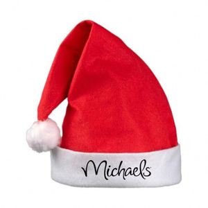 Gorros de Santa Claus de Felpa con Logotipo Personalizado, Regalos Promocionales al por Mayor, Gorro de Navidad con Impresión de Logotipo - Product Image 1