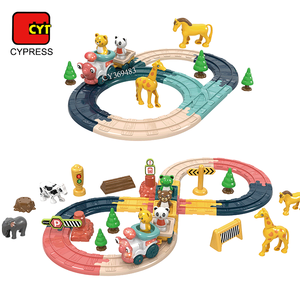 Tren Eléctrico de animales para niños, tren de juguete de puzle con luz y sonido, venta al por mayor - Product Image 5