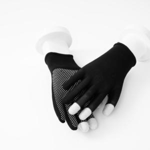 Gants en coton noir tricoté de calibre 10 avec <span class=keywords><strong>points</strong></span> antidérapants en PVC - Product Image 2