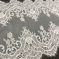 Haute Qualité Vintage Noir Chantilly Dentelle Garniture Cils Tissu Textile Accessoire LT2196B