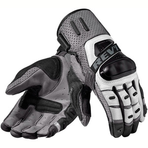 Gants de moto en cuir véritable, écran tactile, respirants, antidérapants pour hommes - Product Image 1