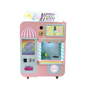 Commerciële Volautomatische Suikerspinmachine 42 Smaken-Diy-Ondersteuning Zelfbedieningsautomaat Voor Meerdere Betalingen