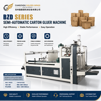 Plieuse-colleuse semi-automatique rapide pour diverses tailles de cartons
