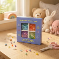 Boîtes à perles personnalisées avec différentes couleurs de fond, adaptées à l'éducation de la petite enfance, dotées de fenêtres et d'inserts