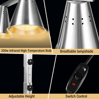 Lampe chauffante professionnelle Ownfit HT-02 pour présentoir alimentaire de frites, poulet frit et chips – Idéale pour restaurants