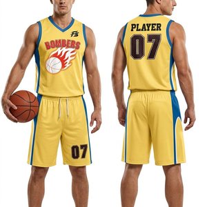 Ensemble de survêtement de basketball pour hommes à col en V, séchage rapide, impression personnalisée, tenue de sport athlétique pour <span class=keywords><strong>club</strong></span>, vente en gros - Product Image 6