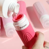 Flacon de toilette de voyage de 100 ml, ensemble de flacons de voyage anti-fuite approuvé par la TSA, ensemble de 5 flacons de toilette de voyage en silicone