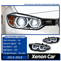 Pour BMW Série 3 F30 F31 F35 2012-2015 – Bloc Optique Bi-Couleur Spoon Double Projecteur 6000K 6000 Lumens