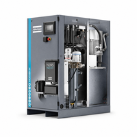 Compresseur à vis à injection d'huile Atlas Copco GA15 VSD+ FF toutes fonctions avec contrôleur NEOS NEXT et design en armoire verticale