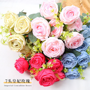 Bouquet de roses artificielles en soie Xinchengzhi 30cm-100cm, décoration de mariage, arrangement floral - Product Image 5