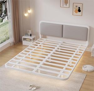 Cadre de lit en métal robuste, taille double, pas besoin de <span class=keywords><strong>sommier</strong></span>, cadre de lit plateforme en fer robuste pour chambre <span class=keywords><strong>à</strong></span> coucher - Product Image 3