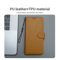 Coques de téléphone portable antichoc en cuir PU et TPU style ourlet hijab pour Infinix Note 40 Pro – Housse arrière