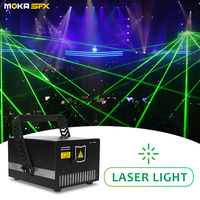 Moka Sfx 3W Beam Lumière Verte Briquet Laser DMX512 Sky Projector Beam KTV Night Club Solution d'éclairage DJ Bar Stage Concert