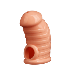 Dispositivo de castidad masculina Kit de jaula de pene de silicona alargada <span class=keywords><strong>con</strong></span> funda de pene Producto sexual - Product Image 2