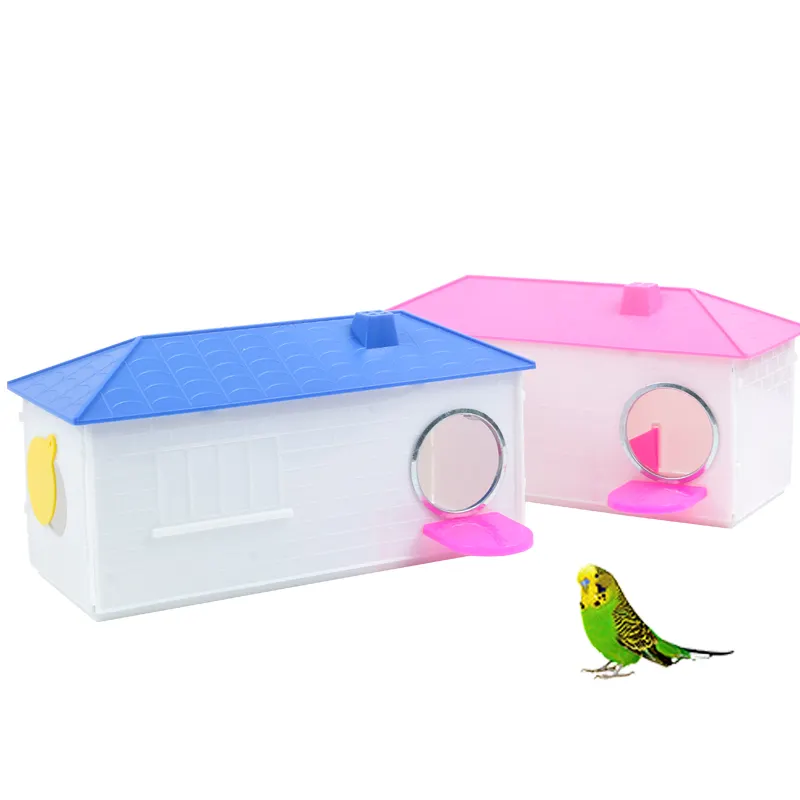 Tiger Pfingstrose Papagei Perle Vogel mit Zucht Box Nest Vogelnest Inkubation Box Käfig Zubehör Kunststoff