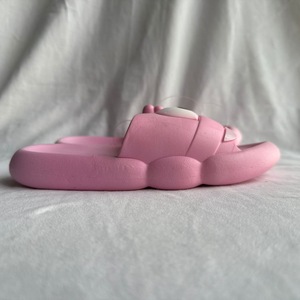 Pantofole da donna rosa con punta aperta, suola spessa 15 mm in EVA, fodera in peluche imbottita, per tutte le stagioni - Product Image 3