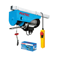 Palans électriques FIXTEC 1600W haute puissance, capacité 500 kg/999 kg, grue de levage industrielle 12 m/6 m avec limiteur supérieur
