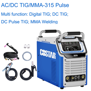 เครื่องเชื่อมอาร์กอน tig/arc สำหรับคาร์บอน TIG AC DC เครื่องเชื่อมมืออาชีพวัสดุอลูมิเนียม wsme 315