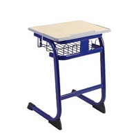 Ensemble de bureau et chaise d'école en métal confortable pour les étudiants, tables et chaises d'étude