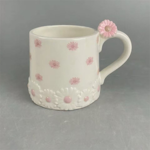 <strong>Easter</strong> Ceramic Tea <strong>Cup</strong> <strong>Easter</strong> <strong>Cup</strong> for Celebration <strong>Easter</strong> Joy Coffee Mug with Floral Decoration - Product Image 1