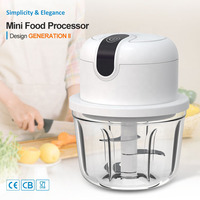Hachoir Électrique Portable Sans Fil Rechargeable USB Mini pour Sauce au Poivre et Aliments