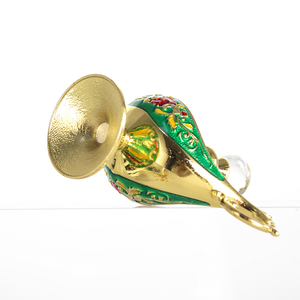 Lampada Genio Araba Vintage in Vetro con Contagocce Dorato |   Flacone Ricaricabile per Profumi e Oli Essenziali - Product Image 2